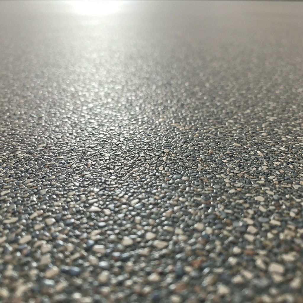 Garage floor with premium polyaspartic coating